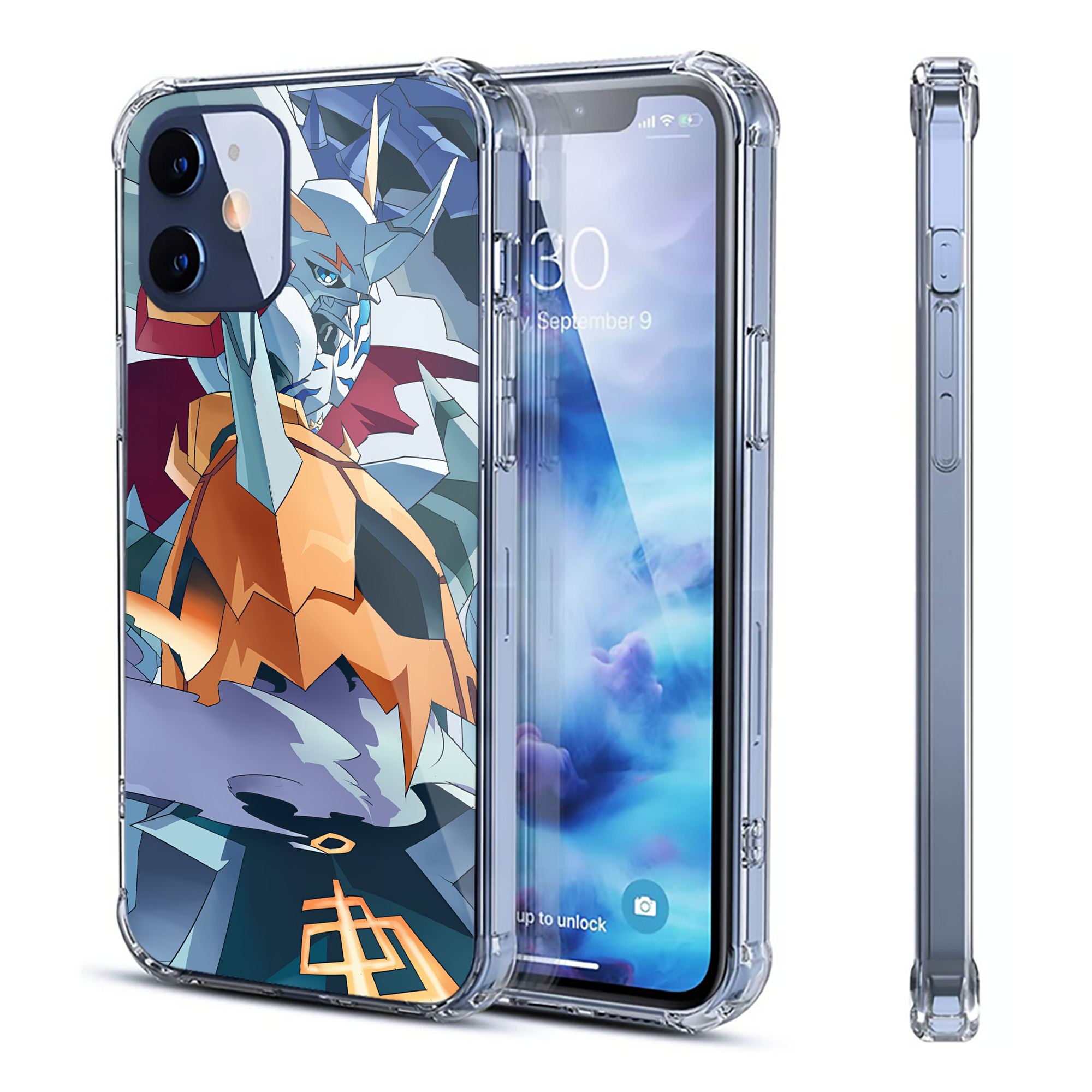 （画像用） Digimon デジタルモンスター/デジモン 【iPhone 12シリーズ対応】透明スマホケース（クリアソフトケース）